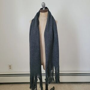 Lucky Brand Solid Brushed Scarf Fringe In Dark Gray OS Winter Accessories